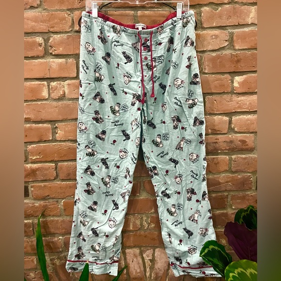 PJ Salvage Flannel Beauty Queen Cats Pajamas Set - Picture 7 of 8